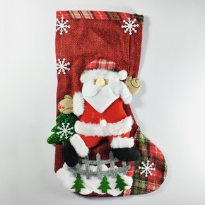 Enfeite Natalino Bota Vermelho Papai Noel 31cm Impulsetto