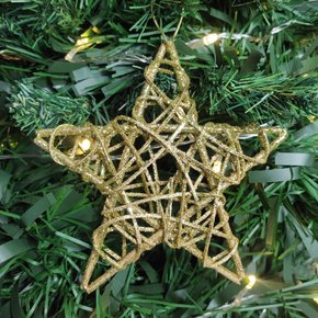 Estrela Ponteira Topo Árvore De Natal Decoração Enfeite 18Cm em Promoção na  Americanas