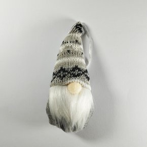 Enfeite Natalino Gnomo Cinza e Preto 15cm Impulsetto