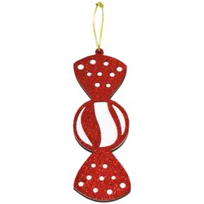 Enfeite Natalino MDF Bombom 16cm Decorado Neotrentina