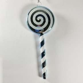 Enfeite Natalino Pirulito Azul 13cm Matsumoto