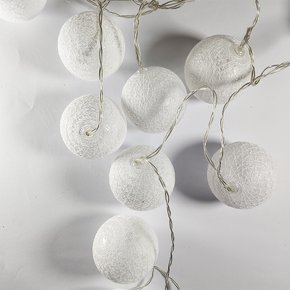 Enfeite Pisca Bolas 10 LEDs Branco 6cm Bazar Importadora