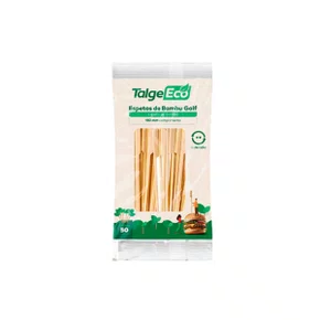 Espeto Bambu 15cm Modelo Golf C/ 50 Unidades Natural TalgeEco