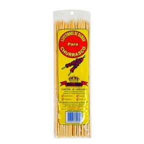 Espeto de Bambu 28cm Real c/ 40 Unidades