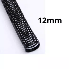 Espiral Plástico Preto 12mm p/ 70 Fls Unidade