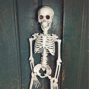 Esqueleto Pendurado Branco 40x8,5 Halloween Matsumoto