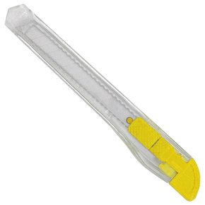 Estilete Estreito 9 Mm 120Bp Acrílico Cristal Amarelo Cis