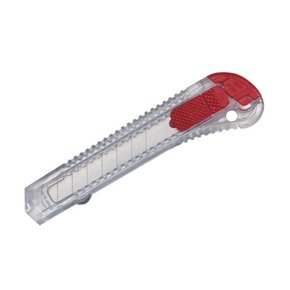 Estilete Largo 18 Mm 29Bp Acrílico Cristal Vermelho Cis