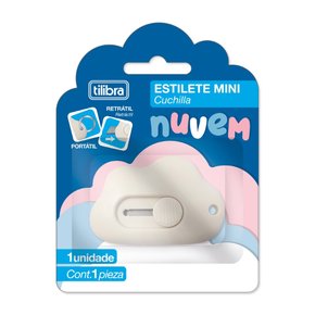 Estilete Mini Retrátil Portátil Branco Nuvem Tilibra