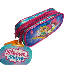 Estojo Duas Divisórias Azul e Rosa Shimmer & Shine Xeryus