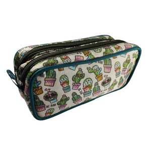 Estojo Duas Divisórias Médio Cactus Ac Bag