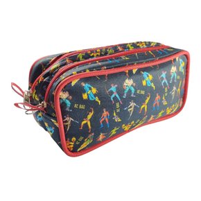 Estojo Duas Divisórias Médio Vermelho Heróis Ac Bag