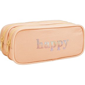 Estojo Duplo Grande Laranja Happy Tilibra