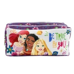 Estojo Escolar Duas Divisórias Roxo Princesas DAC