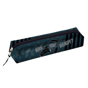 Estojo Escolar Uma Divisória Azul Game DAC