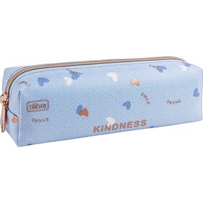 Estojo Médio Lilás e Corações Kindness Academié Tilibra