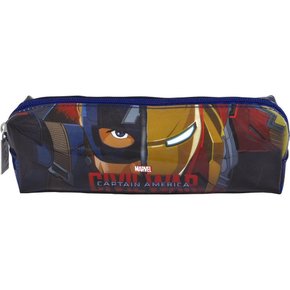 Estojo Uma Divisória Azul Capitão América Xeryus