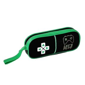 Estojo Uma Divisória Médio Verde Video Game Clio