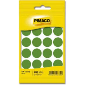 Etiqueta Bolinha 19mm Verde Pimaco c/ 200un