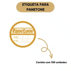 Etiqueta Panetone C/ 100un Artflex