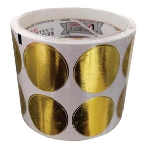 Etiqueta Presente Bolinha Ouro C/ 300 Unidades