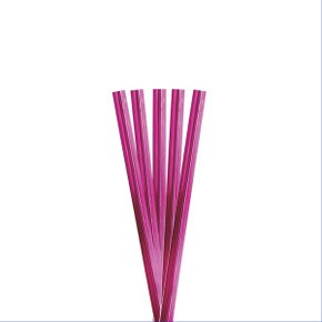 Fecho Prático Metalizado 100 Unidades Pink 30cm Cromus