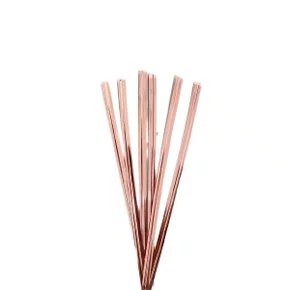 Fecho Prático Metalizado 100 Unidades Rose Gold 11cm Silver