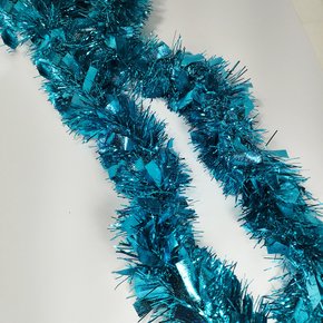 Festão Metaloide Azul Tiffany 9cm X 2m Natalino Global