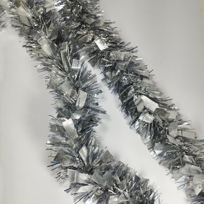 Festão Metaloide Prata 9cm X 2m Natalino Global