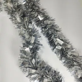 Festão Metaloide Prata 9cm X 2m Natalino Global
