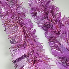 Festão Metaloide Rosa Pink 9cm X 2m Natalino Global