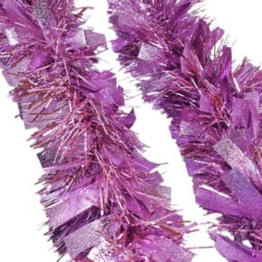 Festão Metaloide Rosa Pink 9cm X 2m Natalino Global