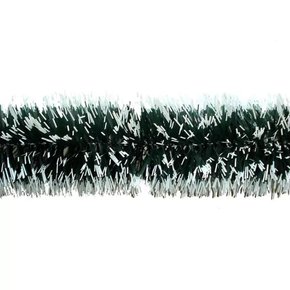 Festão Metaloide Verde com Neve 11cmX2m Natalino Global