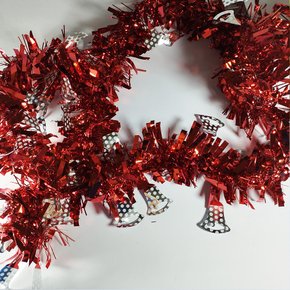 Festão Vermelho com Sinos 9cm X 2m Natalino Neotrentina