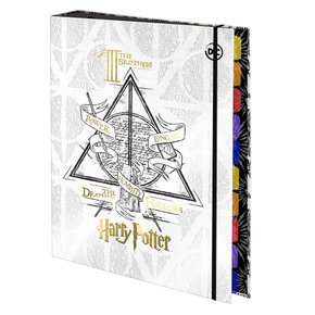 Fichário Argolado Colegial Harry Potter Branco DAC
