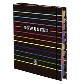 Fichário Argolado Colegial Now United Preto com Listras DAC