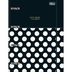 Fichário Argolado Universitário Preto Poá De Coração Tilibra