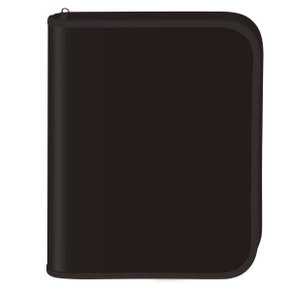 Fichário Universitário Corino Classic Preto com Zíper Ref. 4140 DAC