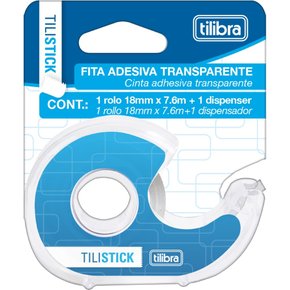 Fita Adesiva 18mmx7,6m + Dispenser TiliStick Tilibra