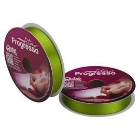 Fita Cetim 22mm Verde Limão Cod 677 50mt