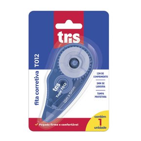 Fita Corretiva Branca 5mm x 12m Azul T012 Tilibra