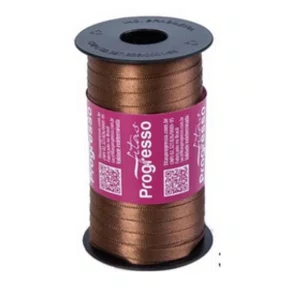 Fita de Cetim 06mm Marrom Cor 391 C/ 100m PHFit
