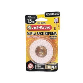 Fita Dupla Face Espuma 24mmx2m Adelbras