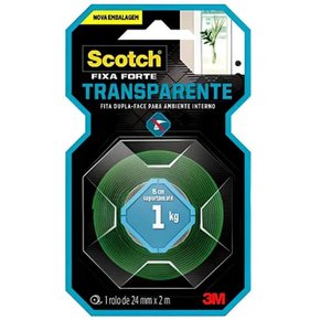 Fita Dupla Face Fixa Forte 24mmx2m 3m