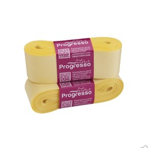 Fita Gorgurão 22mm Amarelo Cor 242 Rolo 40 Metros Progresso