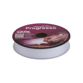 Fita Gorgurão 22mm Branco Cor 201 Rolo 40 Metros Progresso