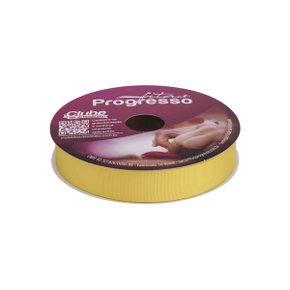 Fita Gorgurão 38mm Amarelo Cor 242 Rolo 40 Metros Progresso