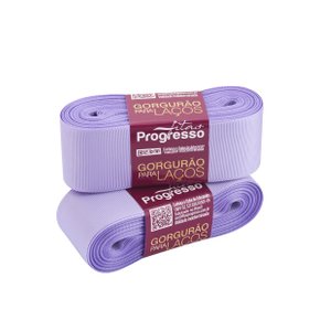 Fita Gorgurão 38mm Lilás Claro Cor 245 Rolo 40 Metros Progresso