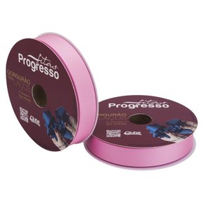 Fita Gorgurão Laco 22mm Rosa Iogurte Cor 1365 Phfit Rolo 40 Metros