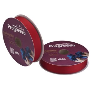 Fita Gorgurão Laço 22mm Vermelha Cor 209 C/40m